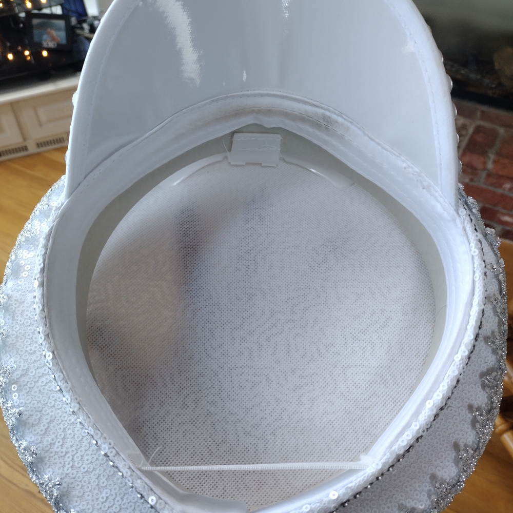 Embellished Yacht Party Hat with Iridescent Gems - Sailor Chic - Picture 4 of 7